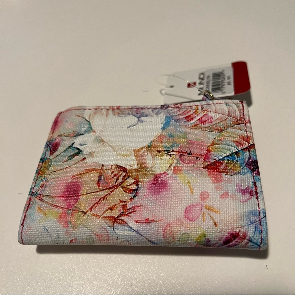 Mundi Pink and Blue Floral Tri-Fold Wallet - Picture 2 of 8